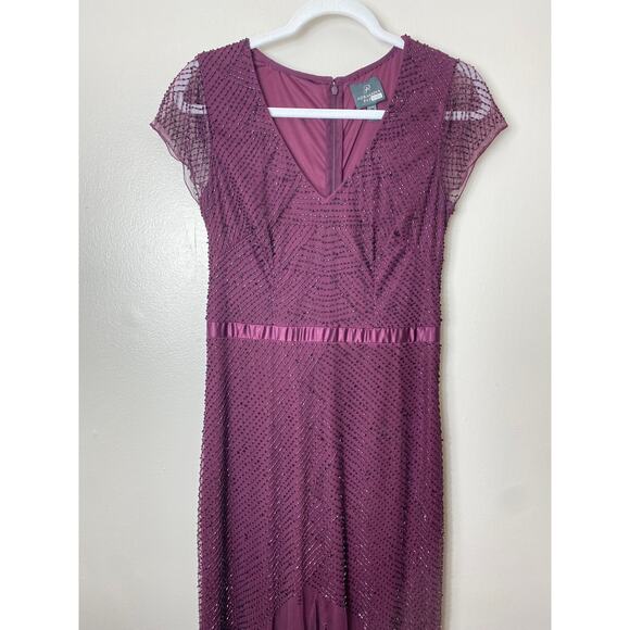 ADRIANNA PAPELL DRESS GOWN 8 MOTHER OF THE BRIDE FORMAL EVENING BRIDESMAID - Picture 5 of 13